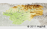 Physical Panoramic Map of Bistrita-Nasaud, lighten, semi-desaturated