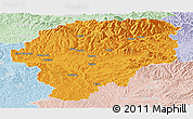 Political Panoramic Map of Bistrita-Nasaud, lighten