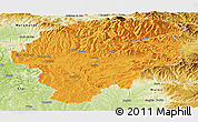 Political Panoramic Map of Bistrita-Nasaud, physical outside