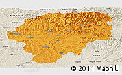 Political Panoramic Map of Bistrita-Nasaud, shaded relief outside