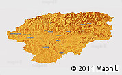 Political Panoramic Map of Bistrita-Nasaud, single color outside