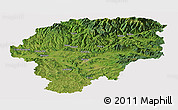 Satellite Panoramic Map of Bistrita-Nasaud, cropped outside