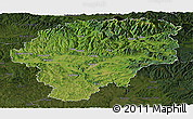 Satellite Panoramic Map of Bistrita-Nasaud, darken
