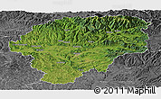 Satellite Panoramic Map of Bistrita-Nasaud, desaturated