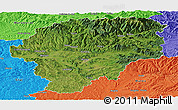 Satellite Panoramic Map of Bistrita-Nasaud, political outside
