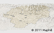 Shaded Relief Panoramic Map of Bistrita-Nasaud, lighten
