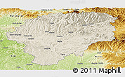 Shaded Relief Panoramic Map of Bistrita-Nasaud, physical outside