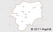 Classic Style Simple Map of Bistrita-Nasaud, cropped outside