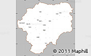 Gray Simple Map of Bistrita-Nasaud, cropped outside