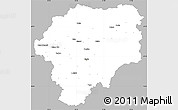 Gray Simple Map of Bistrita-Nasaud, single color outside