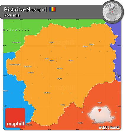 Political Simple Map of Bistrita-Nasaud