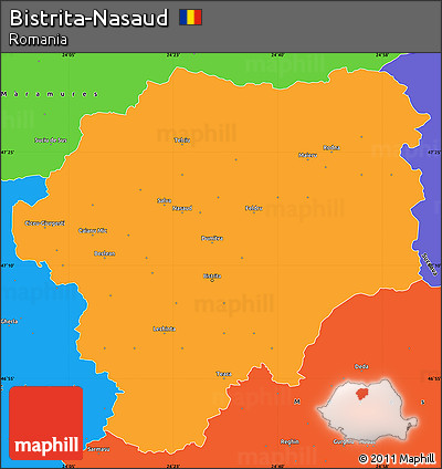 Political Simple Map of Bistrita-Nasaud