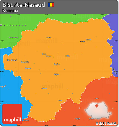 Political Simple Map of Bistrita-Nasaud