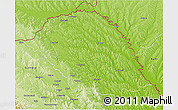 Physical 3D Map of Botosani