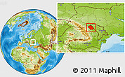 Physical Location Map of Botosani