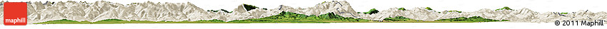 Satellite Horizon Map of Brasov, shaded relief outside