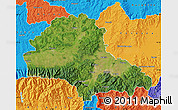 Satellite Map of Brasov, political outside