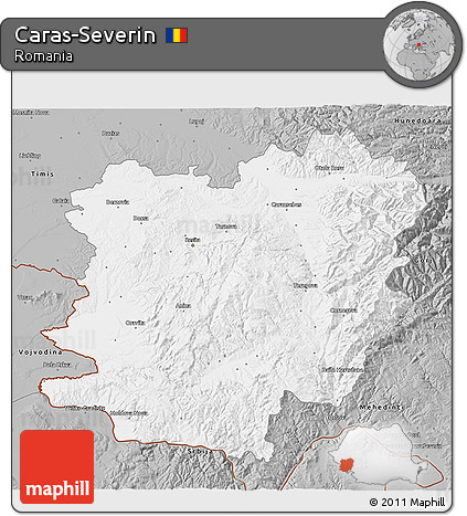 Gray 3D Map of Caras-Severin