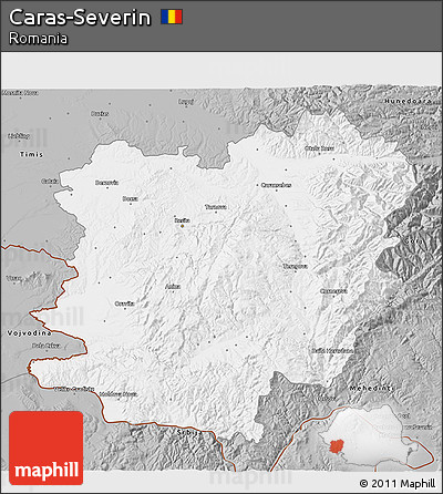 Gray 3D Map of Caras-Severin