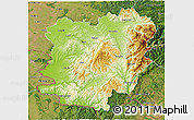 Physical 3D Map of Caras-Severin, satellite outside
