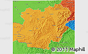 Political 3D Map of Caras-Severin