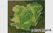 Satellite 3D Map of Caras-Severin, darken