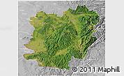 Satellite 3D Map of Caras-Severin, lighten, desaturated