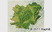 Satellite 3D Map of Caras-Severin, lighten