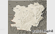 Shaded Relief 3D Map of Caras-Severin, darken