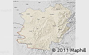 Shaded Relief 3D Map of Caras-Severin, desaturated