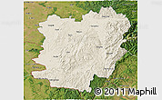 Shaded Relief 3D Map of Caras-Severin, satellite outside