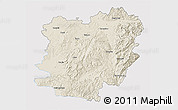 Shaded Relief 3D Map of Caras-Severin, single color outside