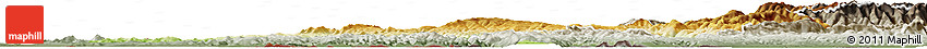 Physical Horizon Map of Caras-Severin, semi-desaturated