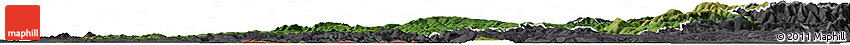 Satellite Horizon Map of Caras-Severin, darken, desaturated
