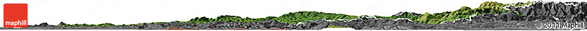 Satellite Horizon Map of Caras-Severin, desaturated
