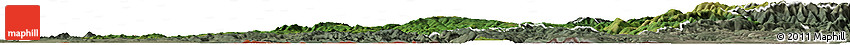 Satellite Horizon Map of Caras-Severin, semi-desaturated