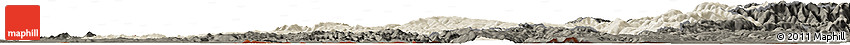 Shaded Relief Horizon Map of Caras-Severin, darken
