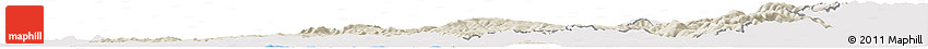 Shaded Relief Horizon Map of Caras-Severin, single color outside