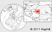 Blank Location Map of Caras-Severin