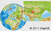 Physical Location Map of Caras-Severin, within the entire country