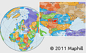Political Location Map of Caras-Severin, within the entire country