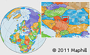 Political Location Map of Caras-Severin