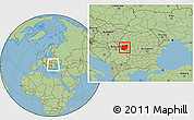 Savanna Style Location Map of Caras-Severin, within the entire country
