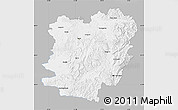 Gray Map of Caras-Severin, single color outside