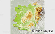 Physical Map of Caras-Severin, lighten, semi-desaturated