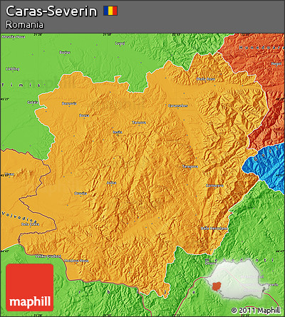 Political Map of Caras-Severin