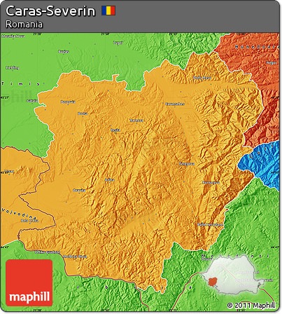 Political Map of Caras-Severin