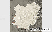 Shaded Relief Map of Caras-Severin, darken