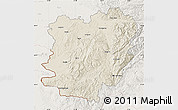 Shaded Relief Map of Caras-Severin, lighten