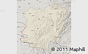 Shaded Relief Map of Caras-Severin, semi-desaturated